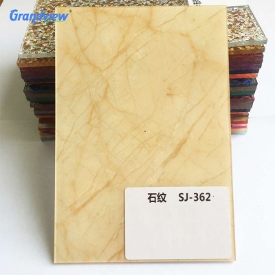 3mm clear cast solid surface artificial stone pattern acrylic marble sheet