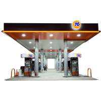 petrol station price board with Convenience store service station equipment canopy