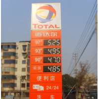 petrol price board gas station digital signage display standing pylon sign