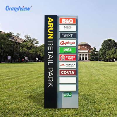 outdoor standing pylon sign metal advertising pylon totem