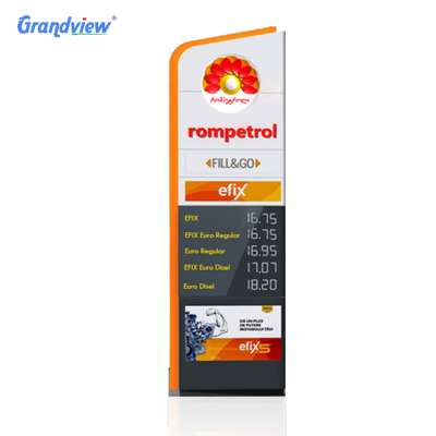 petrol price board petrol station digital signage led pylon sign